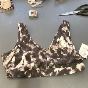 Women’s Jogging Bra Sz Large Old Navy Gray & White New